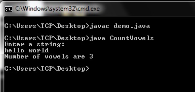 Java Program to Count Number of Vowels in a String