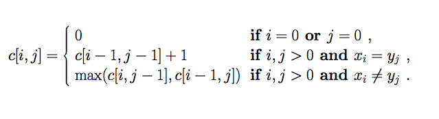 Longest Common Subsequence Problem