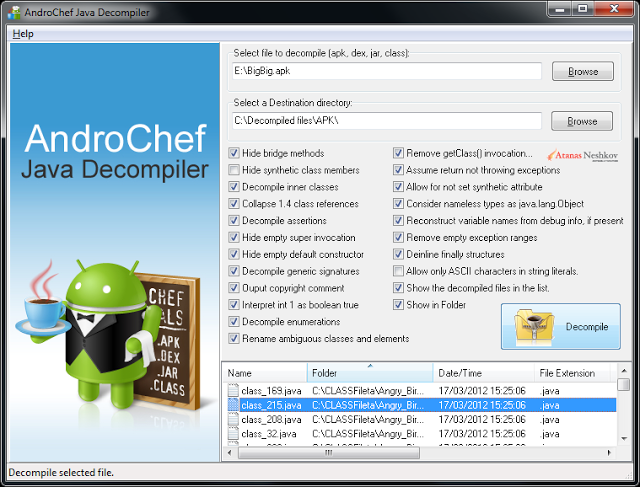 AndroChef Java Decompiler