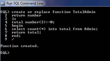 PL/SQL Functions