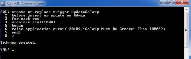 PL/SQL Triggers