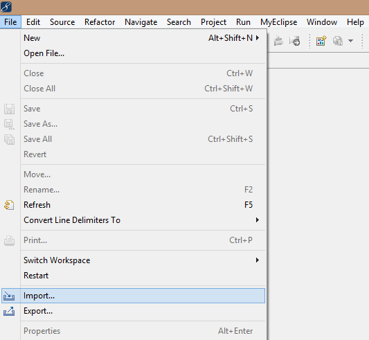 How to Import Existing Project in Eclipse or MyEclipse