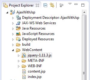 AJAX with JSP Using jQuery Example