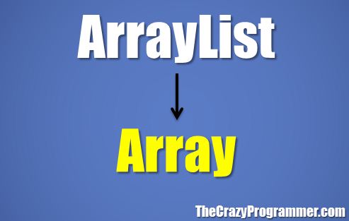 Convert ArrayList to Array in Java