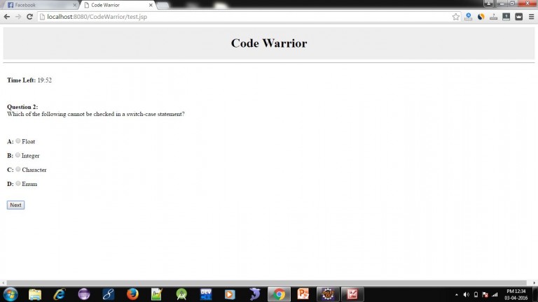 Online Quiz System Project in JSP (Java)