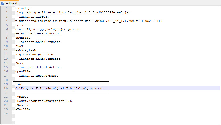 Fix Java was started but returned exit code=13 Error in Eclipse