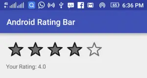 Android RatingBar Example