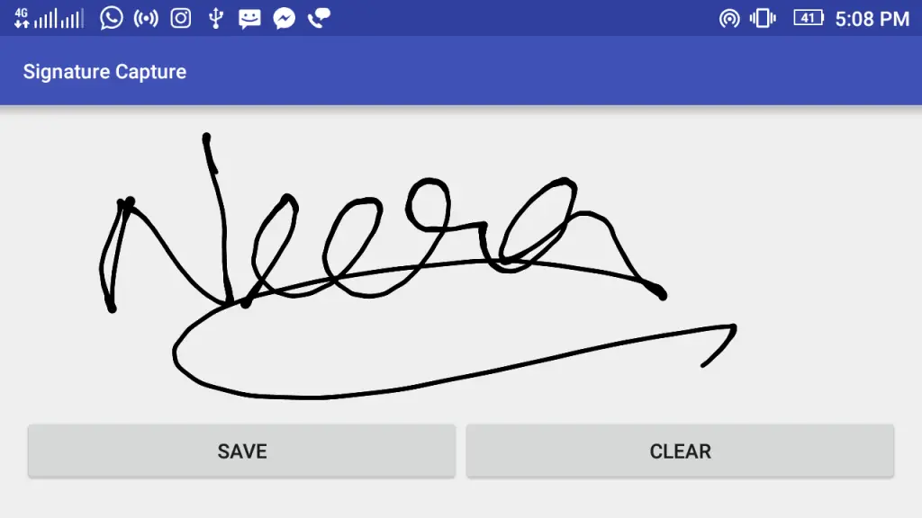 Android Signature Capture Example Using Signature Pad Library