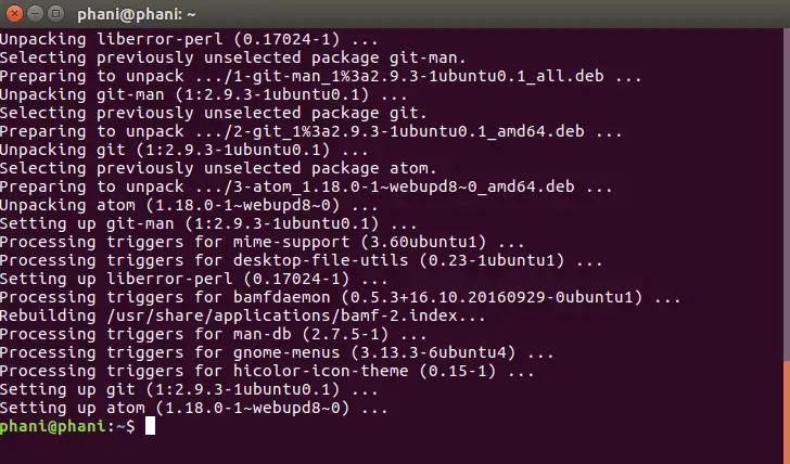 Install Atom Text Editor in Ubuntu Using PPA 3