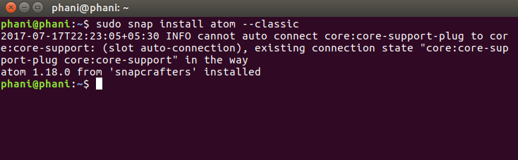 Install Atom Text Editor in Ubuntu Using SNAP 5