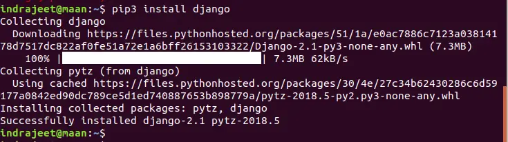 Install Django Linux 3