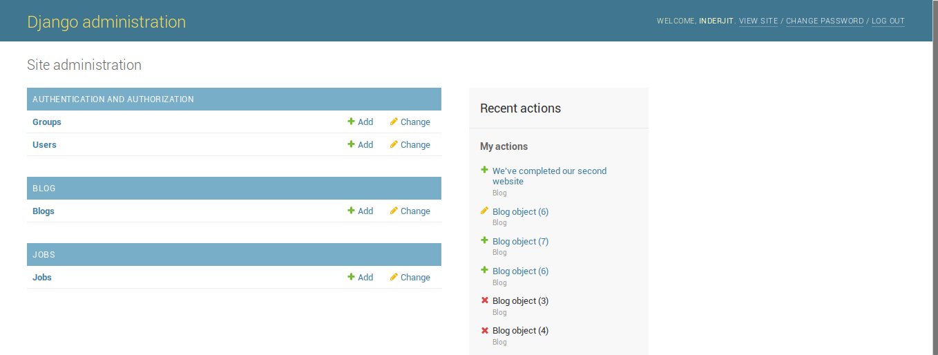 Django Admin Interface 2