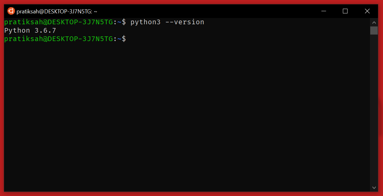 checking python version on linux