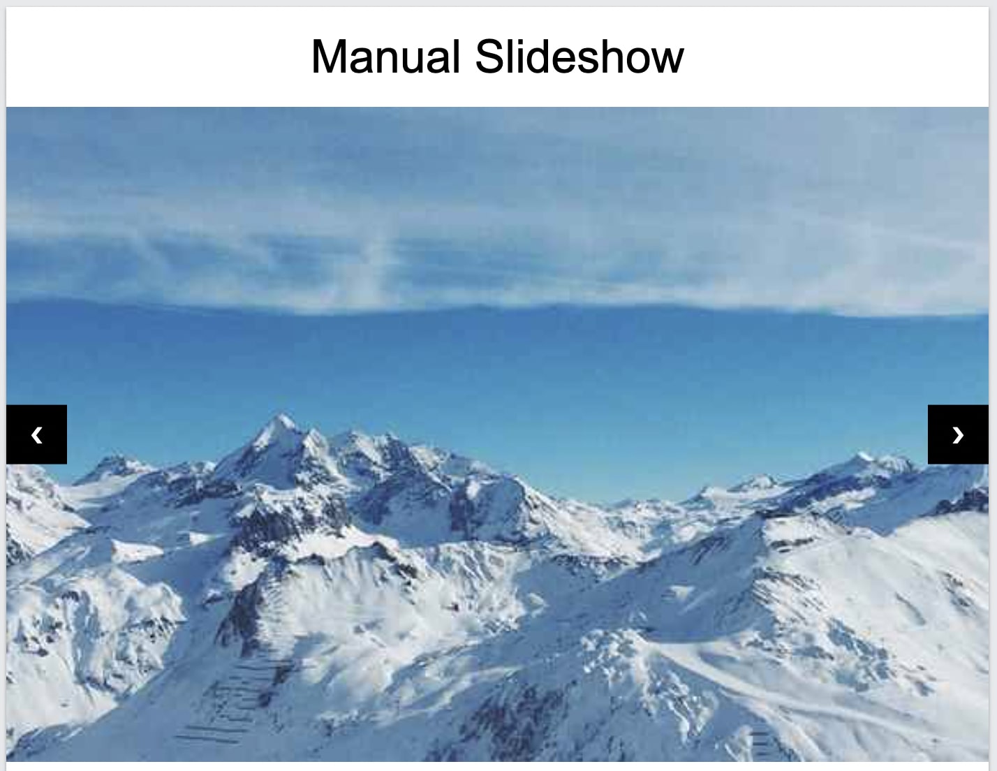 Manual Slideshow